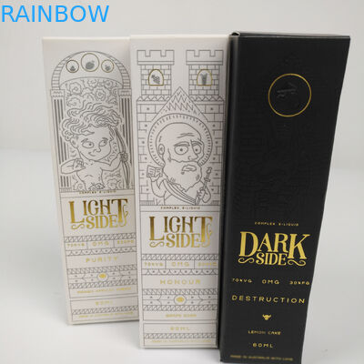 Piccolo contenitore di carta d'imballaggio cosmetico di timbratura caldo di lusso nero pieghevole all'ingrosso su ordinazione di regalo della stagnola di oro