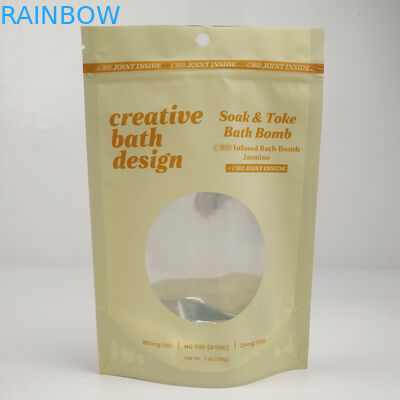 Le borse con le borse risigillabili di alluminio di Mylar di chiaro dell'odore della prova stoccaggio all'ingrosso dell'alimento sventano il supporto sul sacchetto con la chiara finestra