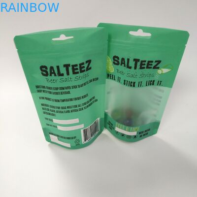 La chiara finestra CMYK 100mic sta sul sacchetto della chiusura lampo con la chiusura lampo