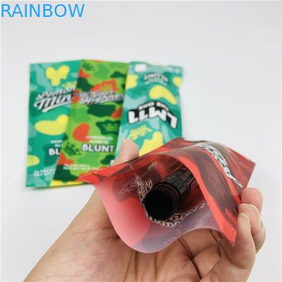 Il sigaro stampato su ordinazione basso della canapa di MOQ che avvolge lo zip di Mylar insacca l'imballaggio del sacchetto di tabacco di Grabba