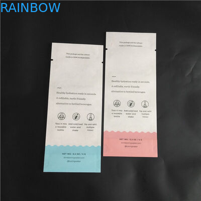 L'imballaggio composto biodegradabile della spezia della polvere dell'alimento di PLA di carta kraft dell'amico di Eco insacca tre sacchetti laterali della guarnizione