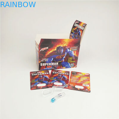 Timbratura calda delle carte di carta della bolla del platino di rinoceronte 10k per la capsula maschio di potenziamento