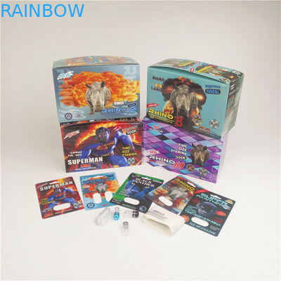 carte di carta sessuali di rinoceronte 3K 7K delle carte delle pillole 3D della pantera 90mic