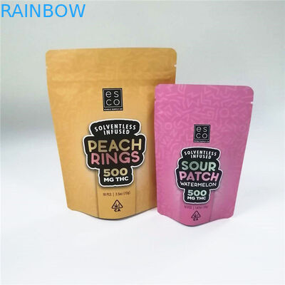 Il sacchetto Cbd Thc della prova dell'odore di MOPP CMYK Mylar sta sul sacchetto della chiusura lampo