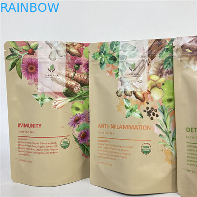 Cmyk 1.2C MPET sta sul PA del sacchetto 1.5C della chiusura lampo per tè/caffè