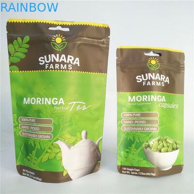 Borse risigillabili laminate 110mic di imballaggio per alimenti dello SGS del film VMPET per tè/dadi