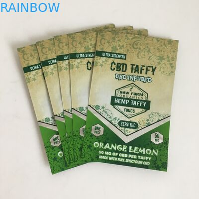 La prova Mylar dell'odore insacca il fiore che a chiusura lampo della cannabis CBD di plastica ha infuso le borse d'imballaggio di 50mg 100mg Candy Gummies Mylar