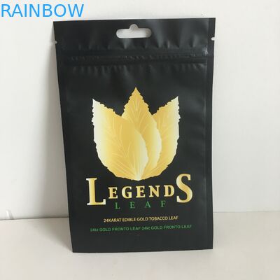 Il commestibile di plastica a chiusura lampo che stampa l'imballaggio di Mylar insacca i sacchetti della foglia del tabacco con il foro del gancio