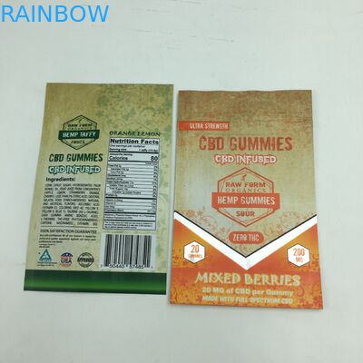 1g stampati su ordinazione 3.5g riciclano borsa commestibile gommosa dell'erbaccia del supporto su 3.5g mylar dell'orso CBD della chiusura lampo della prova dell'odore la piccola