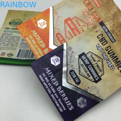 1g stampati su ordinazione 3.5g riciclano borsa commestibile gommosa dell'erbaccia del supporto su 3.5g mylar dell'orso CBD della chiusura lampo della prova dell'odore la piccola