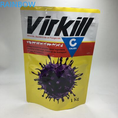 Il supporto sull'imballaggio di stoccaggio dell'alimento della polvere del proteina del siero laminato composto del di alluminio insacca le borse di polvere a chiusura lampo dell'alimento 1kg