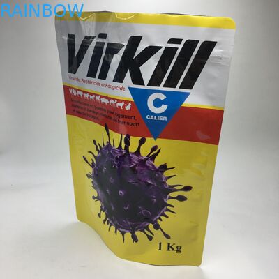 Il supporto sull'imballaggio di stoccaggio dell'alimento della polvere del proteina del siero laminato composto del di alluminio insacca le borse di polvere a chiusura lampo dell'alimento 1kg