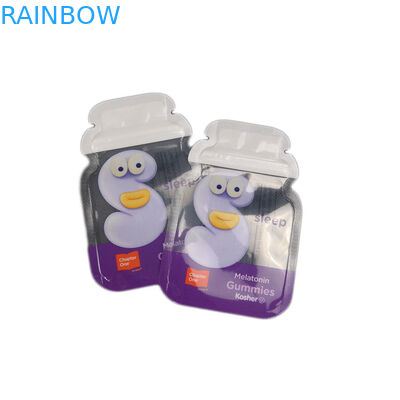 Stagnola su ordinazione della guarnizione del lato di forma 3 dei Cb che imballa i sacchetti di plastica su ordinazione gommosi della borsa piana di Candy che imballano la borsa della serratura dello zip