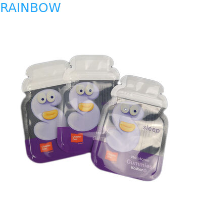 Imballaggio su ordinazione a chiusura lampo di plastica all'ingrosso dei sacchetti di Logo Cb Edible Gummy Bags di forma irregolare
