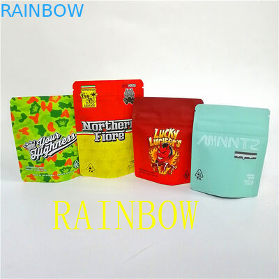 Il supporto stampato su ordinazione della prova dell'odore di tocco morbido sulla prova Matte Mylar Bags a chiusura lampo del bambino per i fiori secchi lascia l'imballaggio