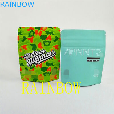 borsa di Matte Child Proof Zipper Packaging del nero di tocco morbido 3.5g/supporto dell'erbaccia sulla borsa d'imballaggio del sacchetto