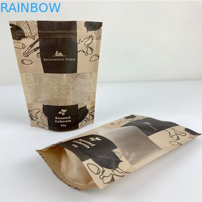 Il supporto stampato Digital sulla prova dell'odore della carta kraft del sacchetto insacca l'imballaggio per alimenti Doypack con la finestra