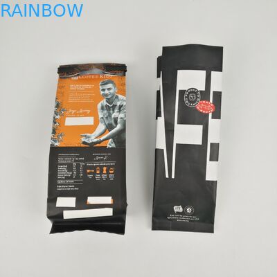 borsa laterale della chiusura lampo del rinforzo del PE dello SGS 12C della borsa dell'imballaggio del fondo piatto di 200mic CMYK