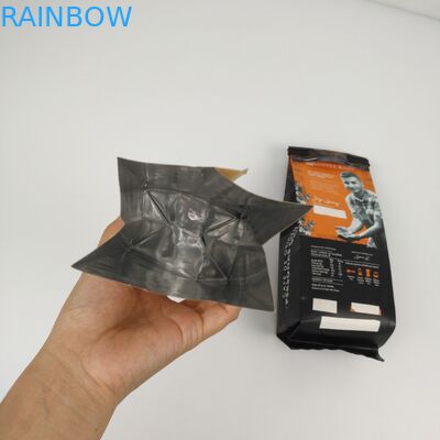 borsa laterale della chiusura lampo del rinforzo del PE dello SGS 12C della borsa dell'imballaggio del fondo piatto di 200mic CMYK