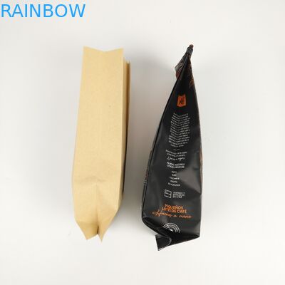 borsa laterale della chiusura lampo del rinforzo del PE dello SGS 12C della borsa dell'imballaggio del fondo piatto di 200mic CMYK