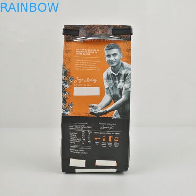 borsa laterale della chiusura lampo del rinforzo del PE dello SGS 12C della borsa dell'imballaggio del fondo piatto di 200mic CMYK