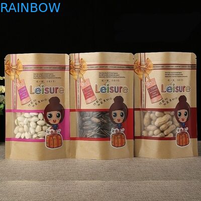 borsa a chiusura lampo della borsa di carta kraft di 100mic del caffè CMYK della carta in piedi dell'alimento