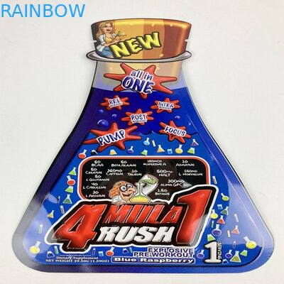 Bustina crema cosmetica dello sciampo della stampa di Mylar di tocco morbido degli imballaggi plastici del sacchetto commestibile su ordinazione a forma di speciale di delta 8