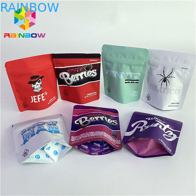 Tre borsa di erbe stampata su ordinazione della chiusura lampo della capsula dell'olio delle erbacce CBD della borsa dell'olio della foglia del tabacco della guarnizione del lato