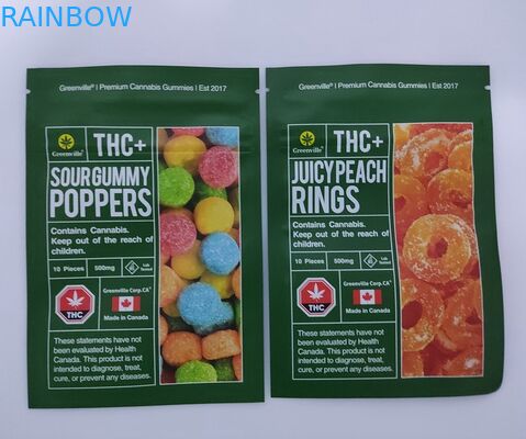 compagni del di alluminio di 1g 4g 7g 10g che imballano la borsa della prova dell'odore di delta 8 del sacchetto dei gummies della borsa CBD con la chiusura lampo