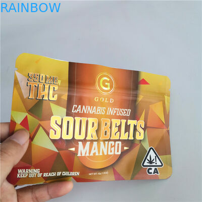 4X6 misura Mylar in pollici che le borse a chiusura lampo sventano le erbacce svizzere allineate di THC CBD