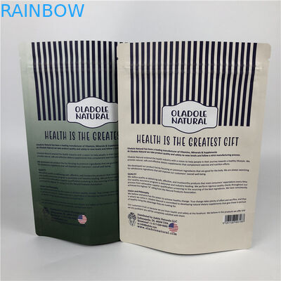 Sacchi di carta bianchi di stampa su ordinazione di Kraft del sacchetto di Chips Zip Lock Stand Up