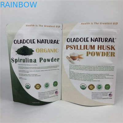 Sacchi di carta bianchi di stampa su ordinazione di Kraft del sacchetto di Chips Zip Lock Stand Up