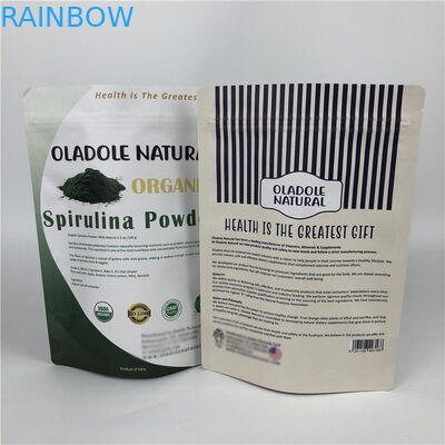 Sacchi di carta bianchi di stampa su ordinazione di Kraft del sacchetto di Chips Zip Lock Stand Up