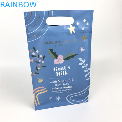 Il fondo piatto del commestibile della serratura dello zip del fondo piatto insacca con la maniglia per il corpo sfrega l'imballaggio