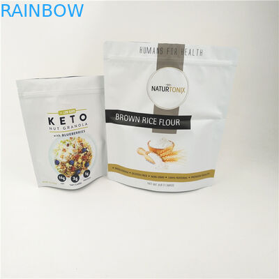 La borsa risigillabile di CMYK CPP Mylar glassata sta sulla chiusura lampo 120mic MOPP di Doypack