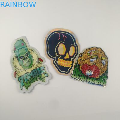 Gummies Jelly Cannabis Plastic Pouches Packaging ha tagliato le borse a stampo tagliente su ordinazione 3.5g della chiusura lampo