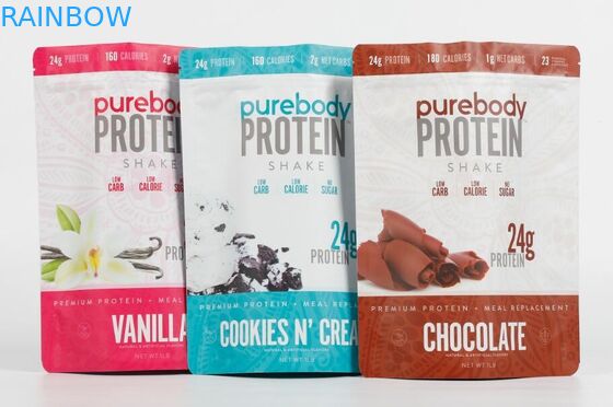 Sacchetti di plastica commestibili su misura di Mylar che imballano il supporto della chiusura lampo sul sacchetto per alimento