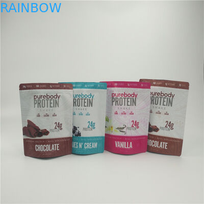 Supporto d'imballaggio della borsa di plastica dello spuntino di CBD su stampa dei sacchetti CMYK della chiusura lampo