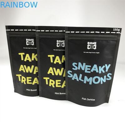 CMYK ha stampato i sacchetti di plastica che imballano la borsa del cibo per cani di carta kraft