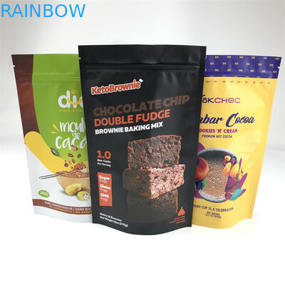 Supporto del di alluminio del sacchetto di plastica della serratura dello zip del commestibile sulla borsa con la chiusura lampo