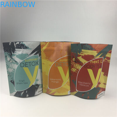 Borse dell'imballaggio alimentare del tè della prova dell'odore di Doypack del di alluminio con la chiusura lampo