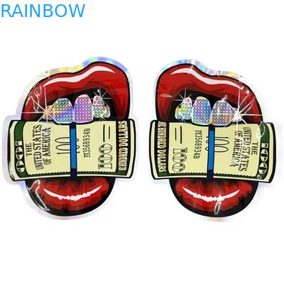 Borse olografiche 3.5G di forma rotonda dei semi di fiore dei sacchetti di plastica di Mylar Edibles della prova dell'odore