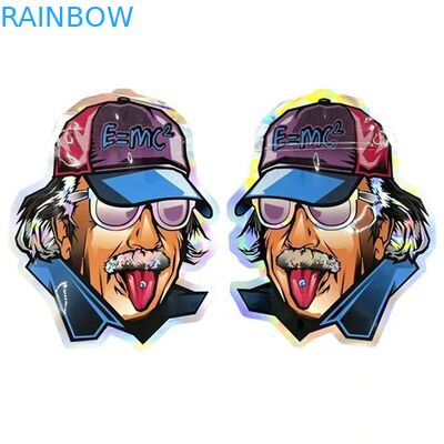 Borse olografiche 3.5G di forma rotonda dei semi di fiore dei sacchetti di plastica di Mylar Edibles della prova dell'odore