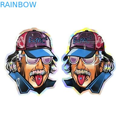 L'odore di plastica su ordinazione della borsa della chiusura lampo di Mylar di forma irregolare rinforza 3.5g 7g