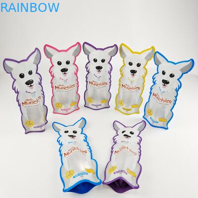 Sacchetto commestibile tagliato di plastica d'imballaggio della chiusura lampo dell'alimento dell'irregolare della borsa della stagnola della stampa di Digital