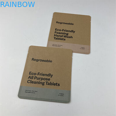 La borsa piana stampata Digital della bustina concimabile riutilizzabile di PLA dell'OEM per compone i cuscinetti di pulizia