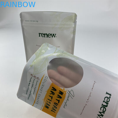 La chiara finestra biodegradabile di PLA sta sul sacchetto 100g 250g 500g per lo spuntino dell'arachide dell'anacardio