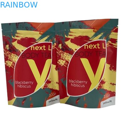 La chiusura lampo a prova d'umidità sta sul sacchetto per l'imballaggio del caffè del tè dell'alimento