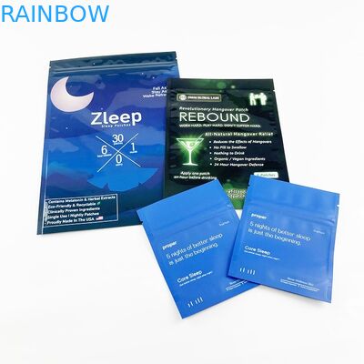 La bustina vuota biodegradabile di carta kraft della stagnola insacca la borsa sigillata lato cosmetico dei campioni tre