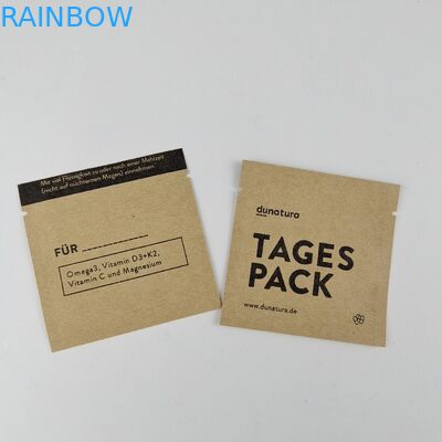 Borse sigillate laterali di stampa su ordinazione di MOPP 3 biodegradabili della borsa di carta kraft